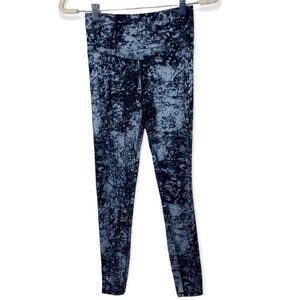 Champion Blue Marble Abstract Print High Rise Leggings Size Small Yoga Fitness S